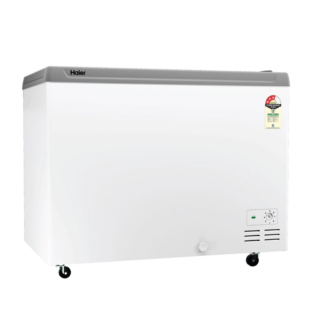 Haier 325L Glass Top Deep Freezer | 2026 STAR Rating (White)